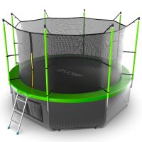 Батут EVO JUMP Internal 12ft (Green) с нижней сеткой